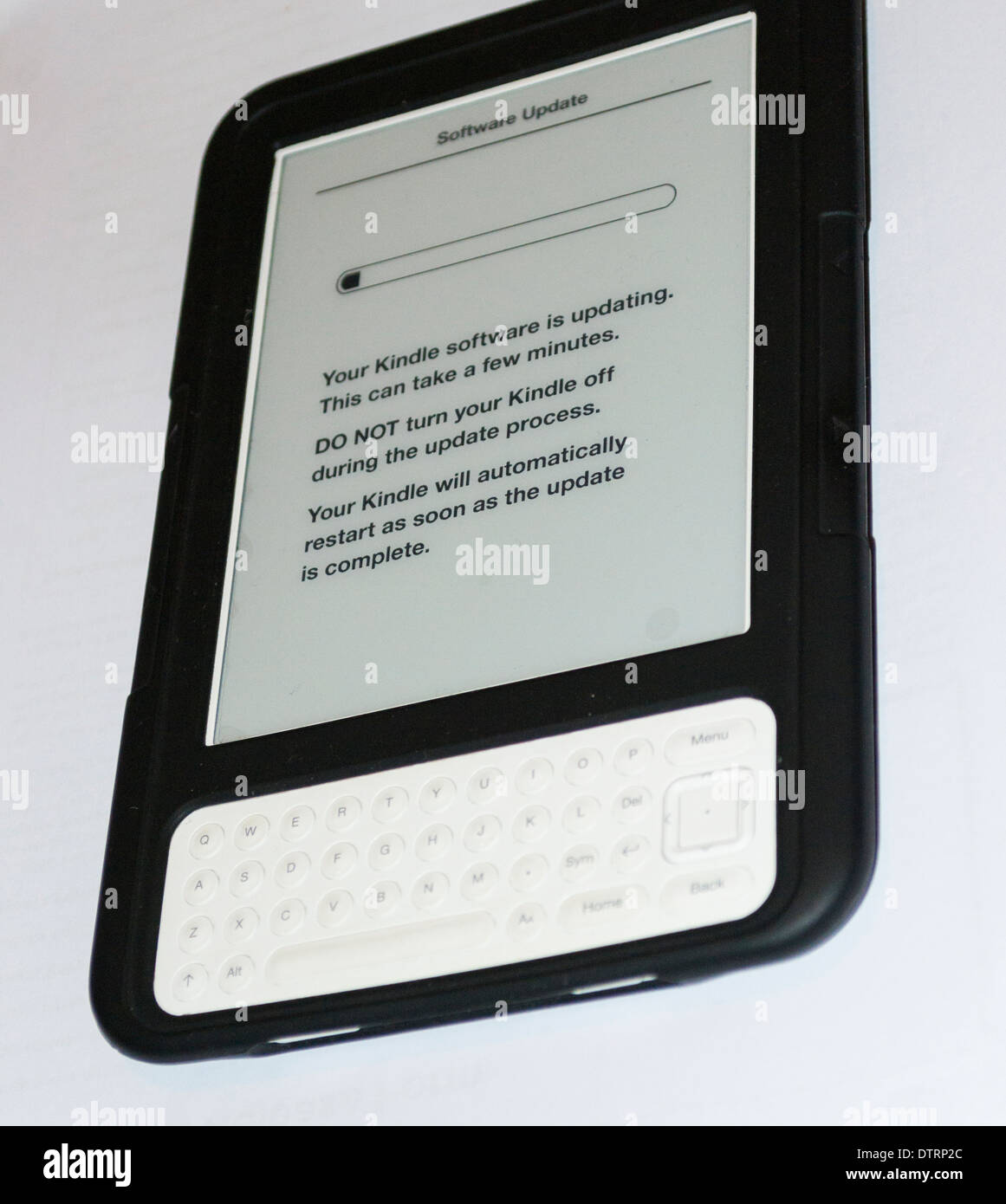 Kindle 3 Tastatur-upgrade Stockfoto