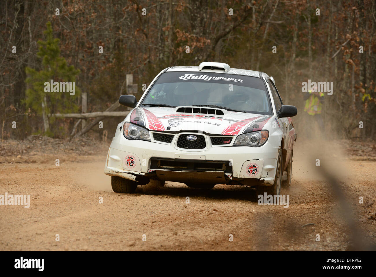 Salem, Missouri, USA. 22. Februar 2014. Timothy Penasack racing auf 100 Hektar großen Holz Rally America in Salem Missouri Feb 22 201 Credit: Carlos mitdem Bilder / Alamy Live News Stockfoto