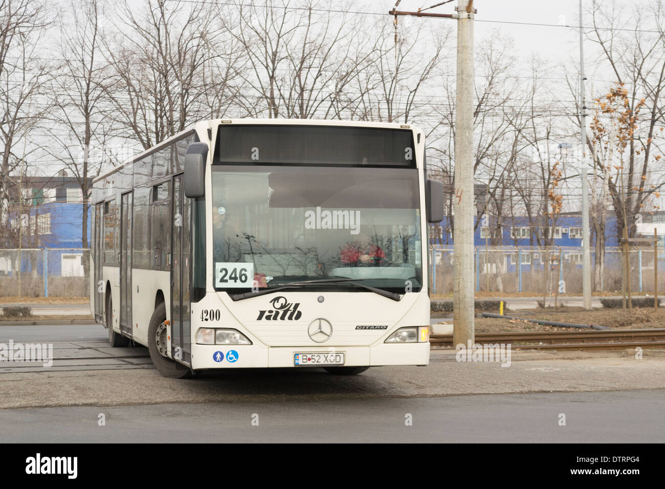 Rumänische RATB bus Stockfoto