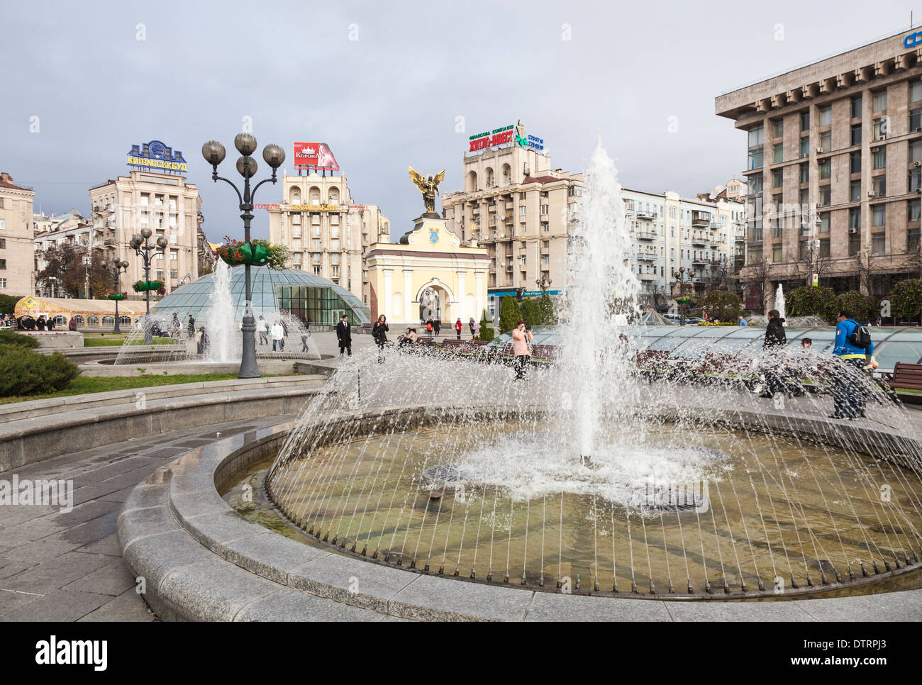 Platz der Unabhängigkeit, Maidan Nezalezhnosti, im Zentrum von Kiew