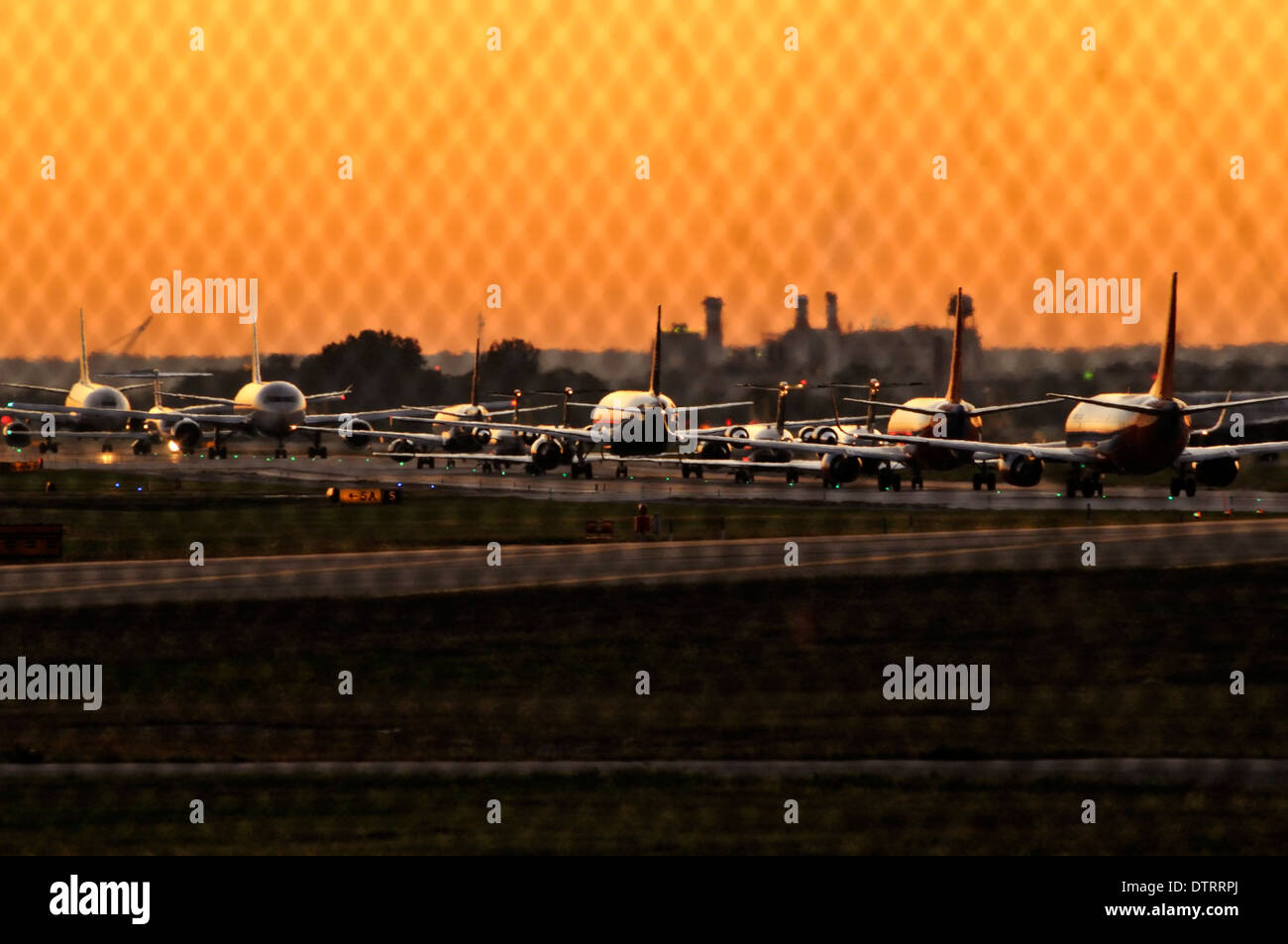 Flugreisen Sie in Philadelphia International Airport in Philadelphia, Pennsylvania. Stockfoto