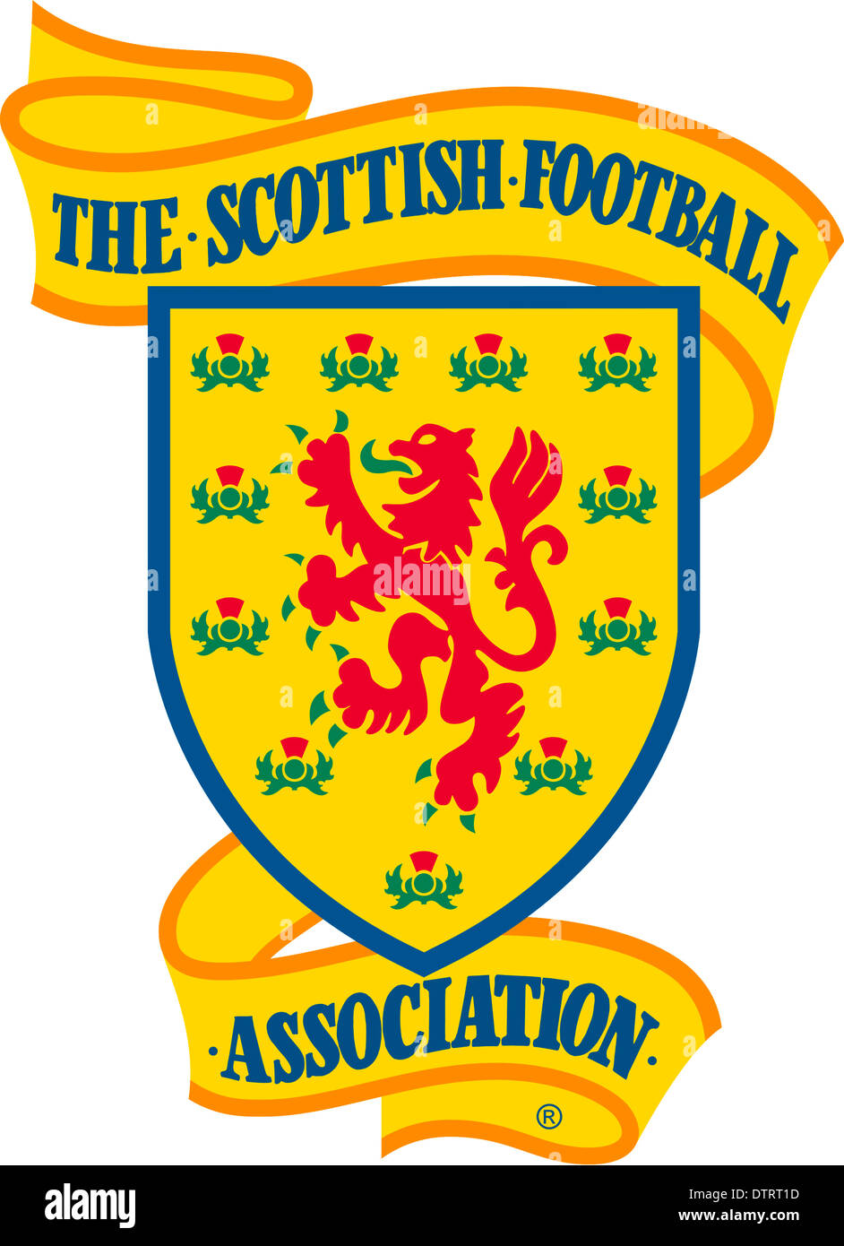 Logo der Scottish Football Association und der Nationalmannschaft. Stockfoto