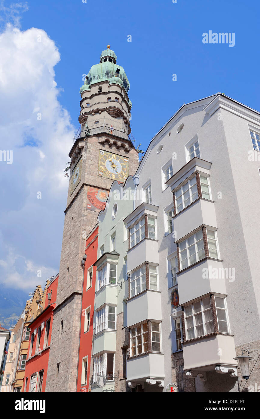 Stadtturm, Altstadt, Innsbruck, Österreich Stockfoto