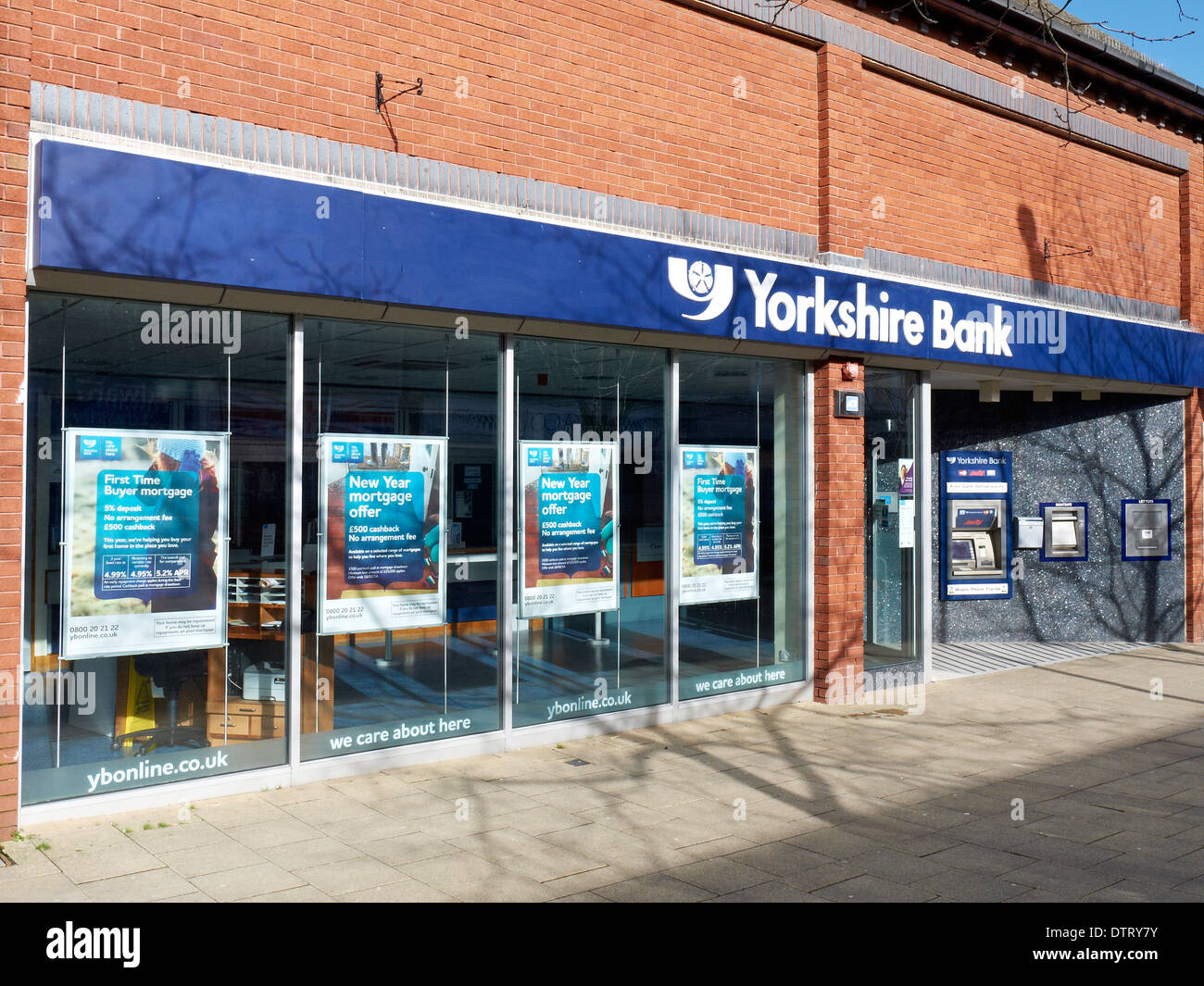 Die nun stillgelegt Yorkshire Bank in Crewe, Großbritannien Stockfoto