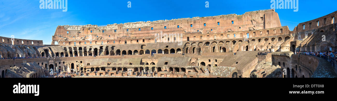 ein Panorama vom byzantinischen Kolosseum in Rom, Italien Stockfoto