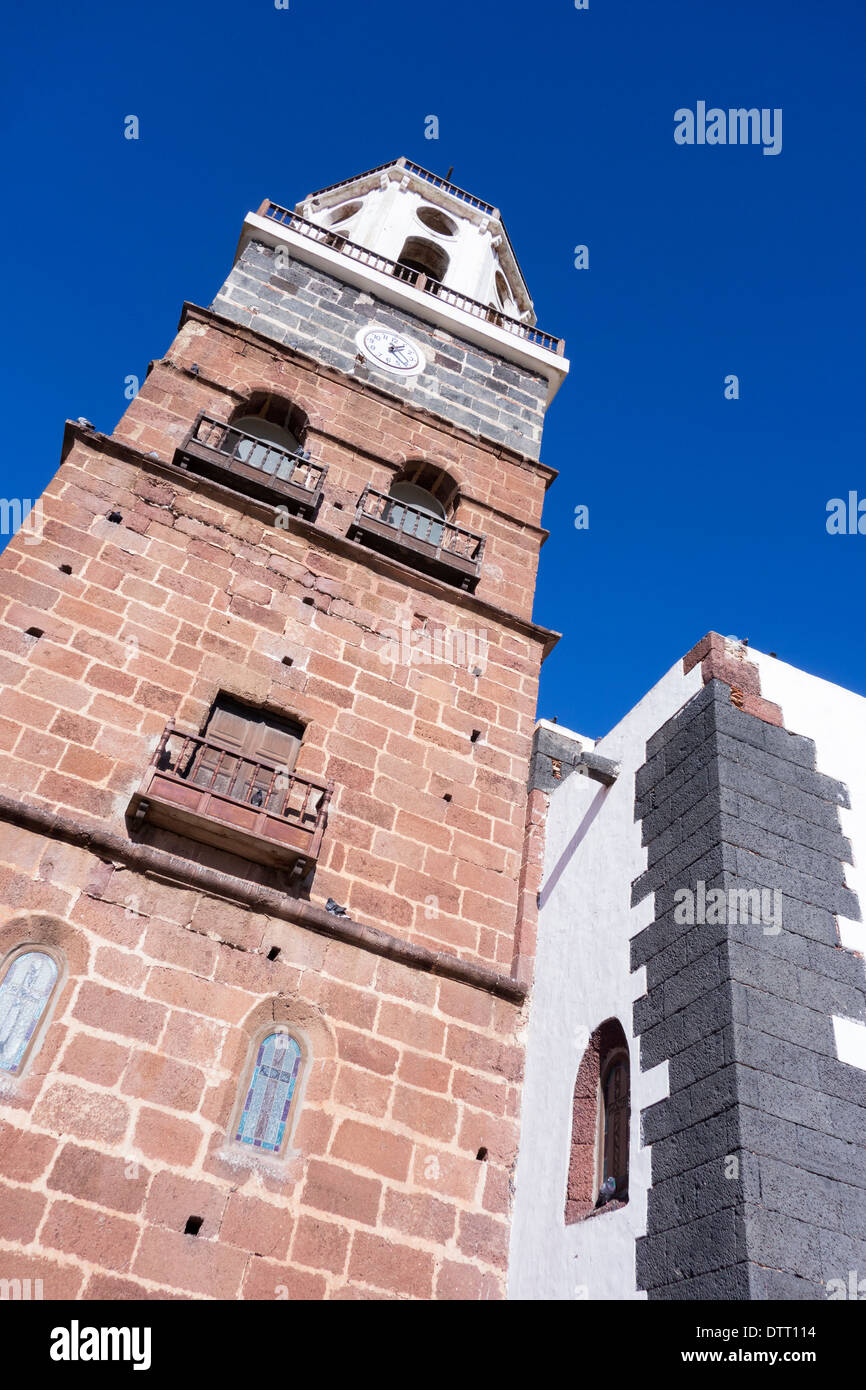 Spanien, Kanarische Inseln, Lanzarote, Teguise. Iglesia de Nuestra Señora de Guadalupe, (Mutter Kirche der Muttergottes von Guadalupe) Stockfoto