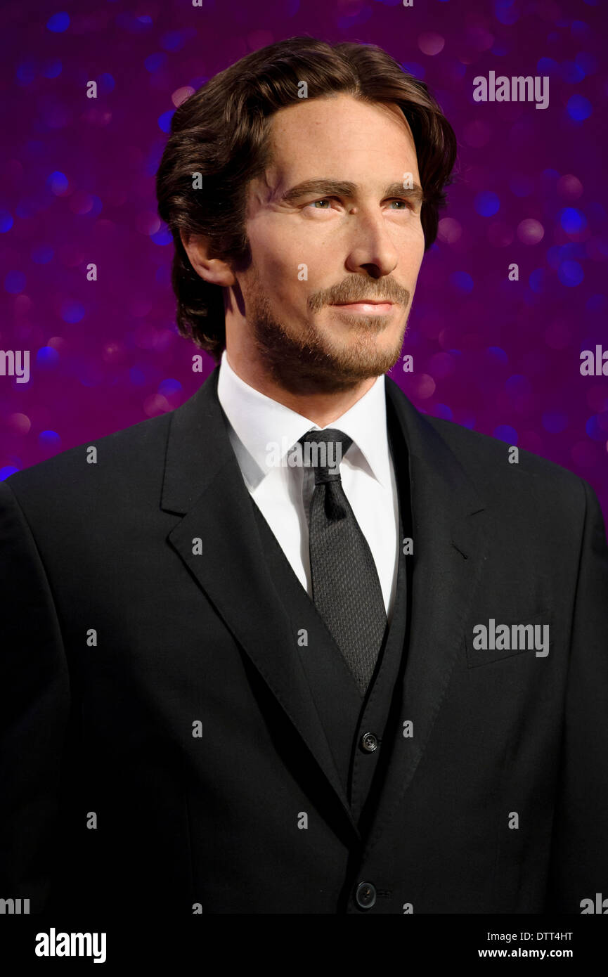 Christian Bale Wachsfigur bei Madame Tussauds, London, Montag, 24. Februar 2014. Stockfoto