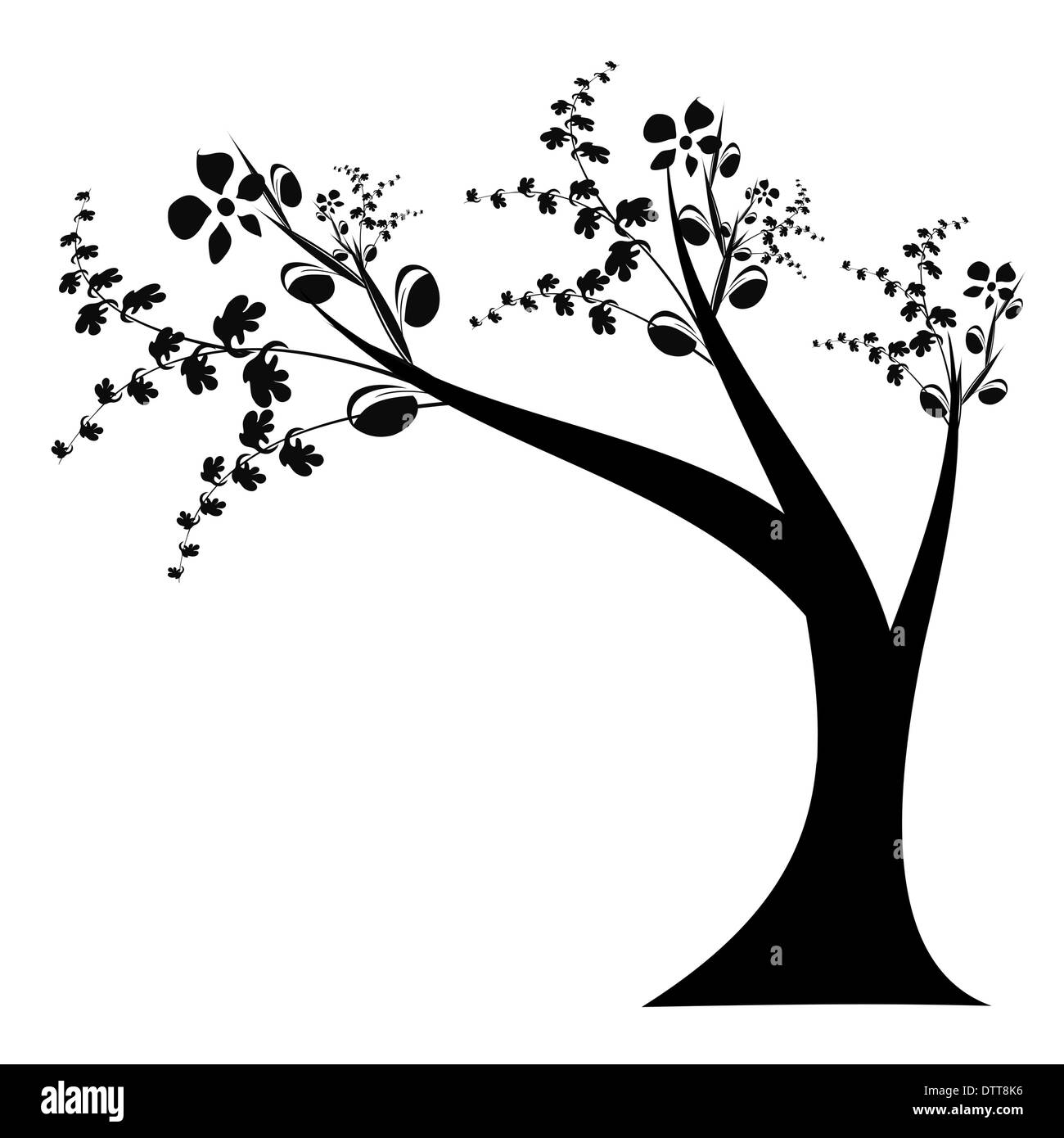 Kunst-Baum-Silhouette Stockfoto