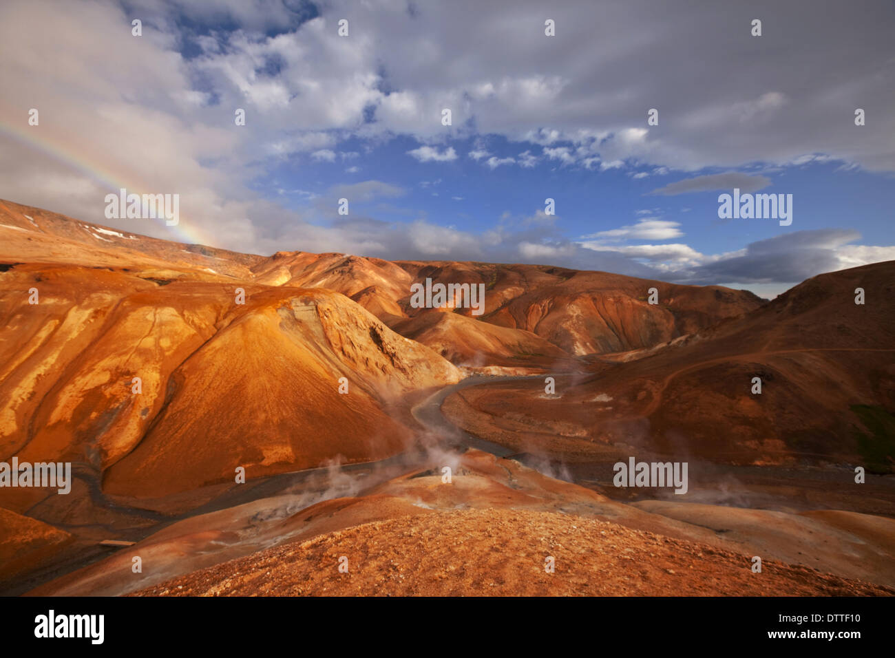 Thermalbereich in Island Stockfoto