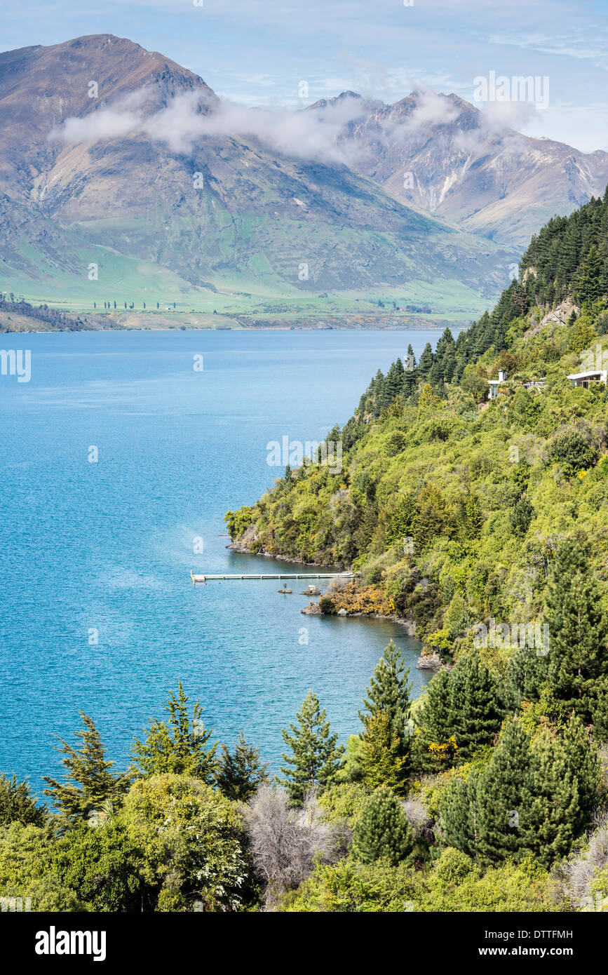 Luftaufnahme des Lake Wanaka, Neuseeland Stockfoto