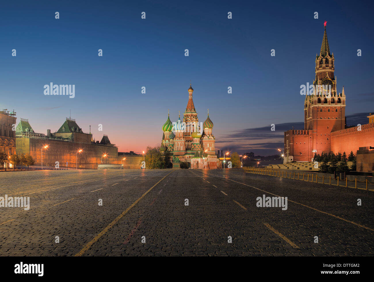 Kreml, Basilius Kathedrale und Roter Platz, Moskau, Russland Stockfoto