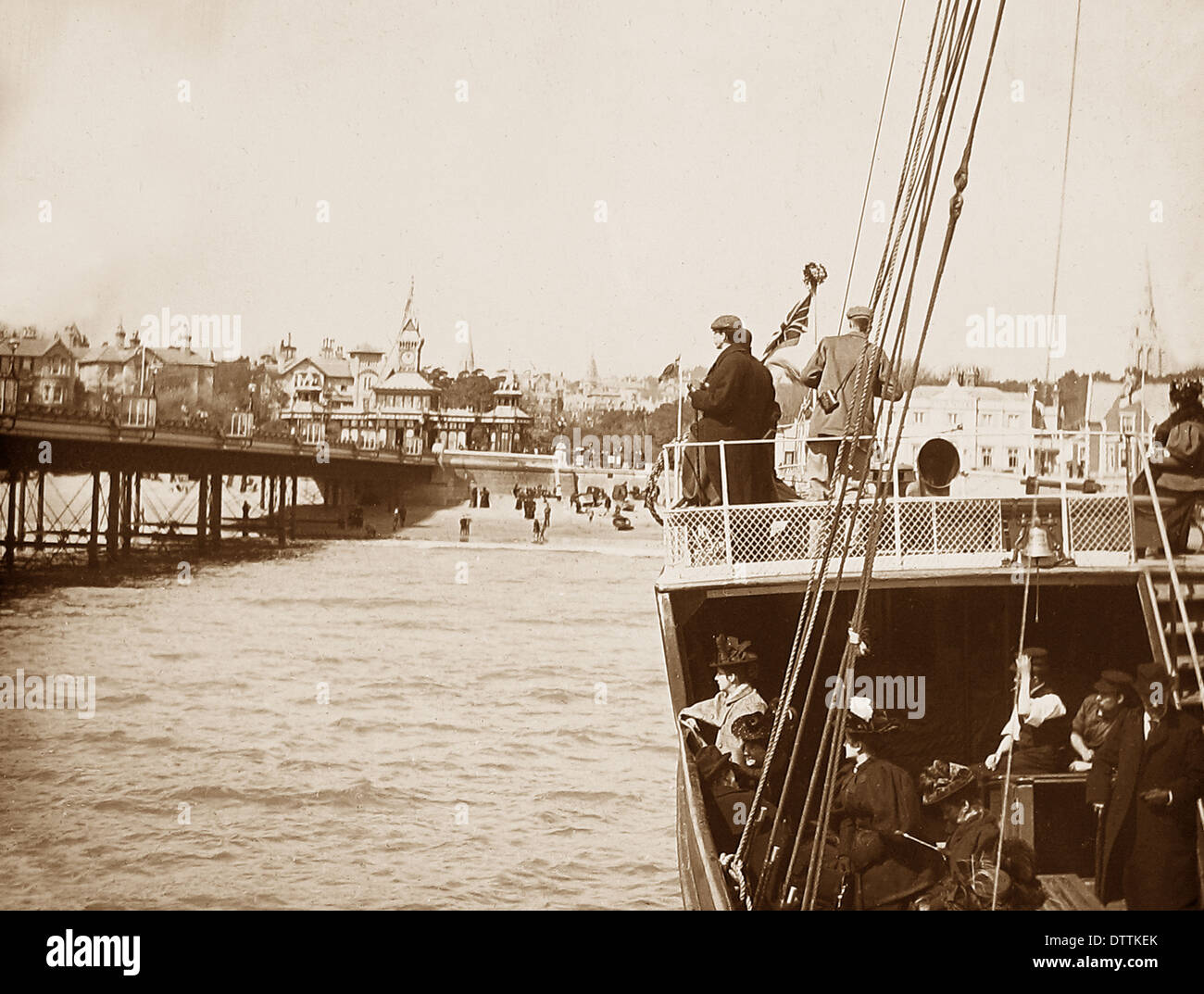 Bournemouth Pier viktorianischen Zeit Stockfoto