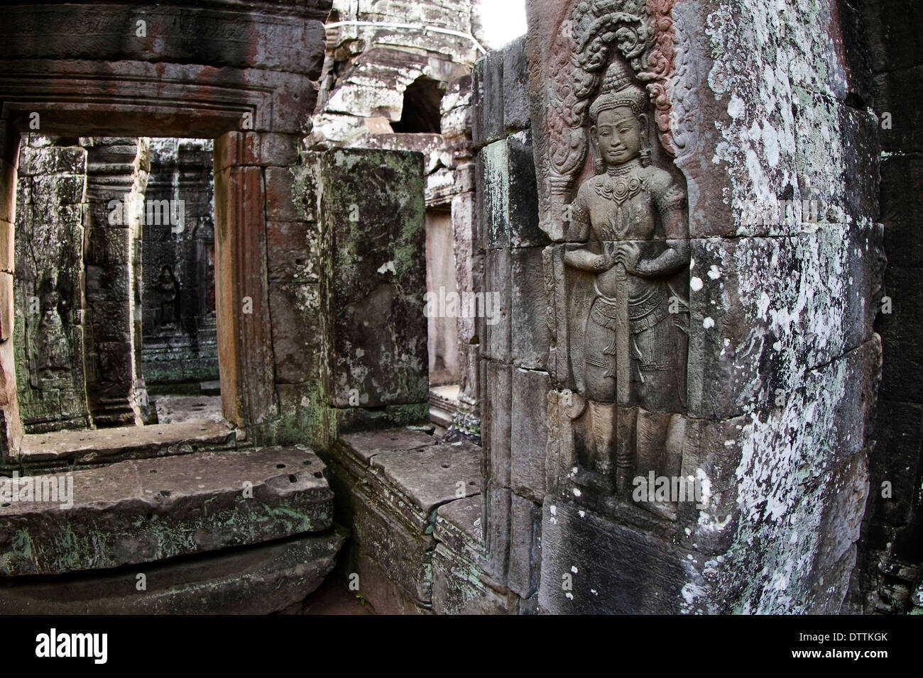 Angkor Wat Kambodschas Tempel Statue Rock Skulptur Stockfoto