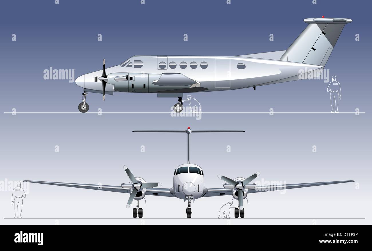 Flugzeuge Zivil-Dienstprogramm Stockfoto