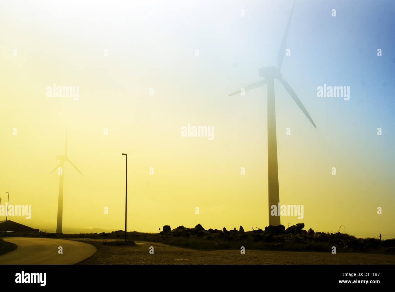 Windkraftanlagen Stockfoto