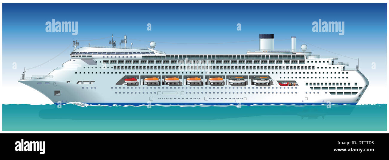 Hallo-detaillierte Kreuzfahrtschiff Stockfoto