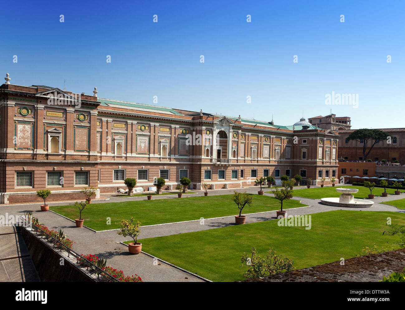 Rom, Italien. Hof im Vatikan. Stockfoto