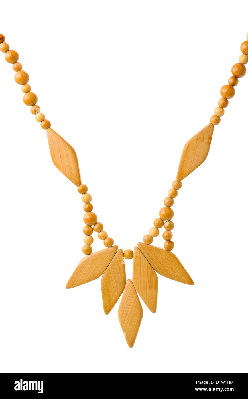 Retro-Holzperlen Stockfoto