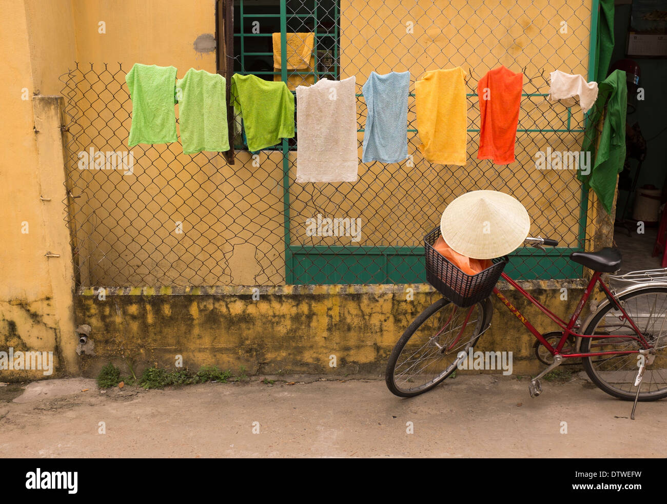 Handtücher trocknen in Hoi an, Vietnam Stockfoto