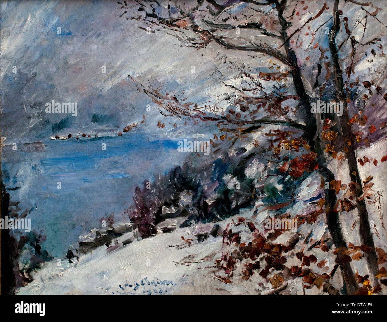 Walchensee Im Winter 1923 LOVIS CORINTH (1858-1925) Deutsch Deutschland Stockfoto