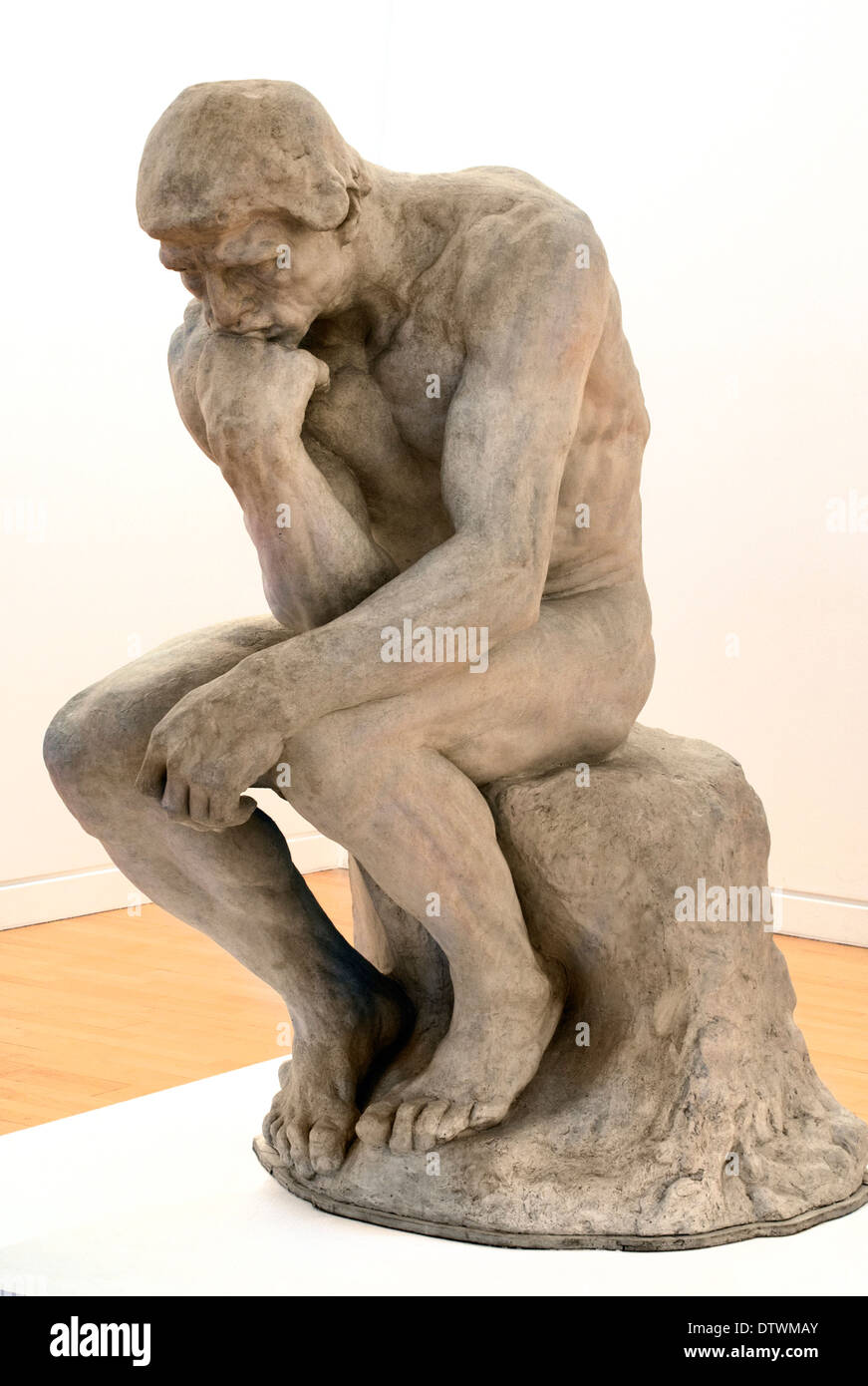 Le lange - Denker Statue Auguste Rodin 1840-1917 Frankreich Stockfoto