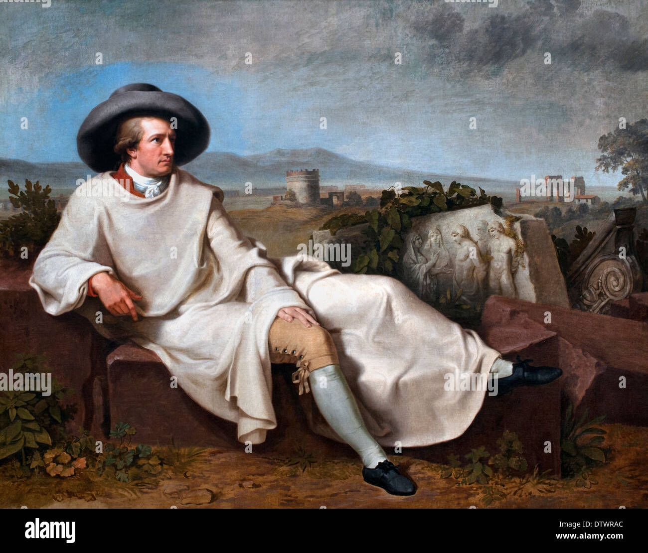 Tischbein, Johann Heinrich Wilhelm, 1751-1829 Goethe in der römischen Campagna. 1787 Deutsch Deutschland Stockfoto