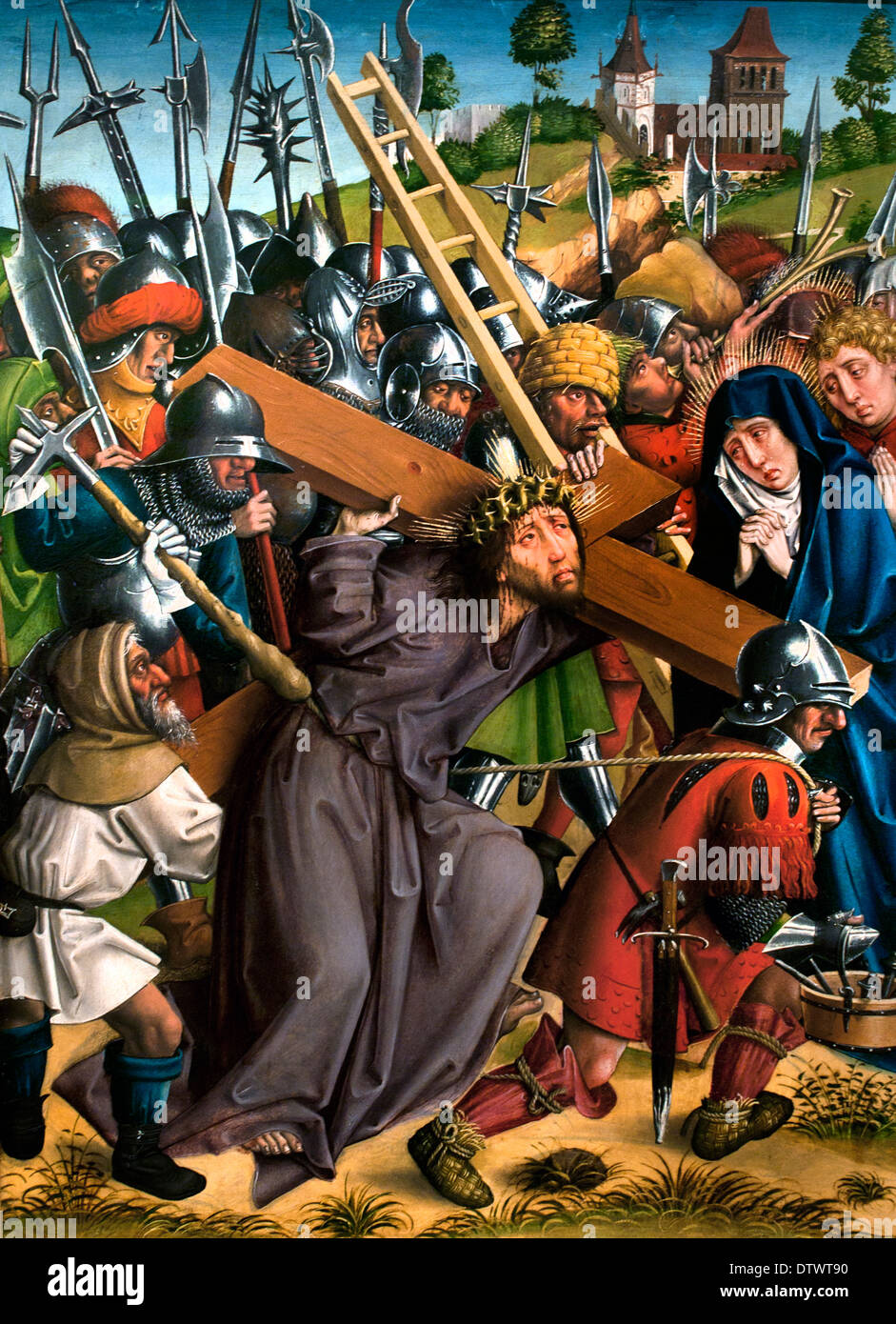 Die Kreuztragung Christi 1450/55 Meister der Karlsruher Passion deutsche Deutschland Stockfoto