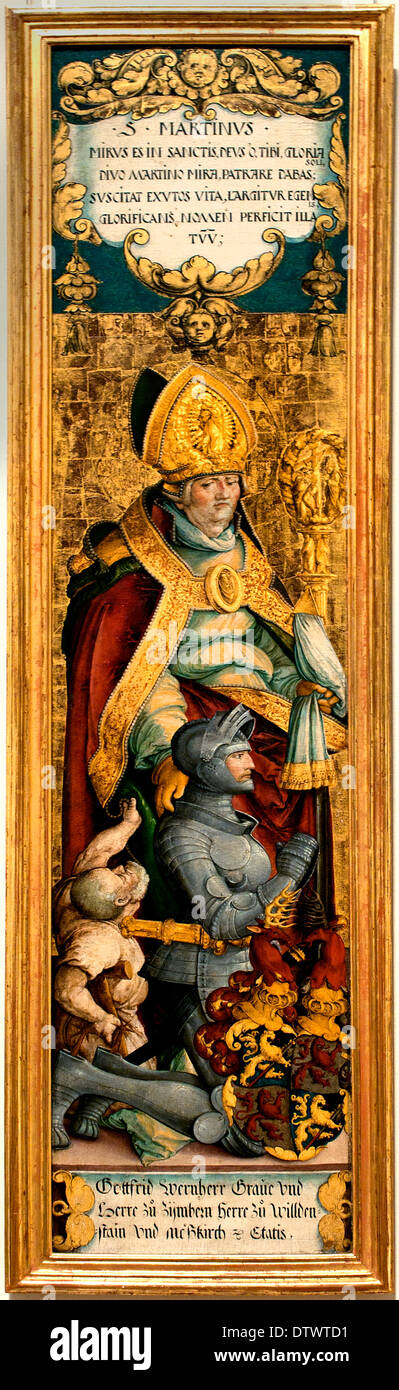 St. Martin und den Armen und des Gründers Gottfried Werner von Zimmern Meister Meister von Meßkirch 1488-1565 Deutsch Deutschland Stockfoto
