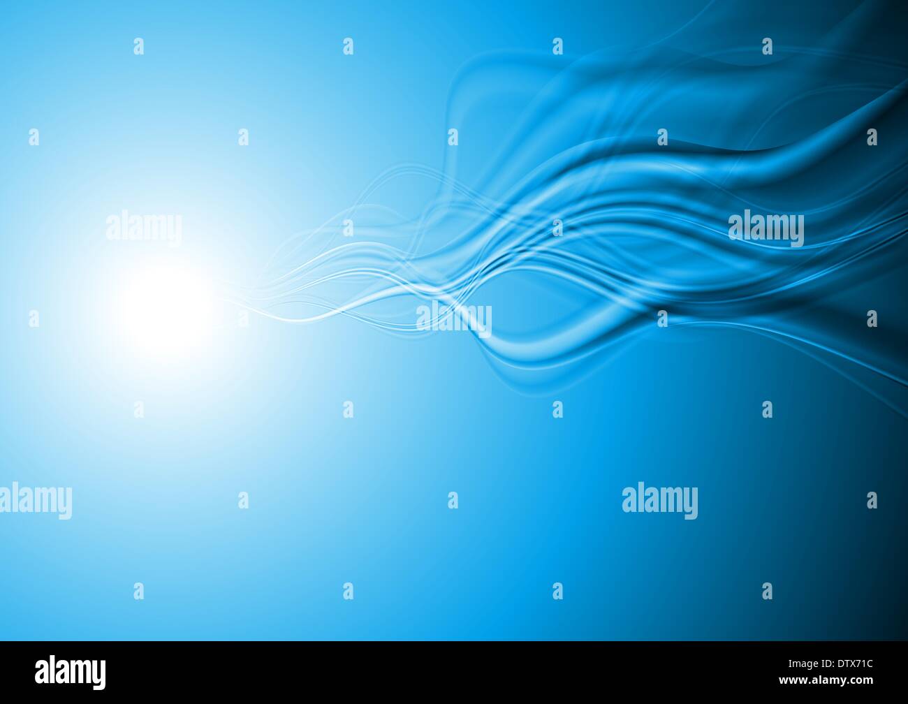 Abstrakte blaue wellenförmige Hintergrund Stockfoto