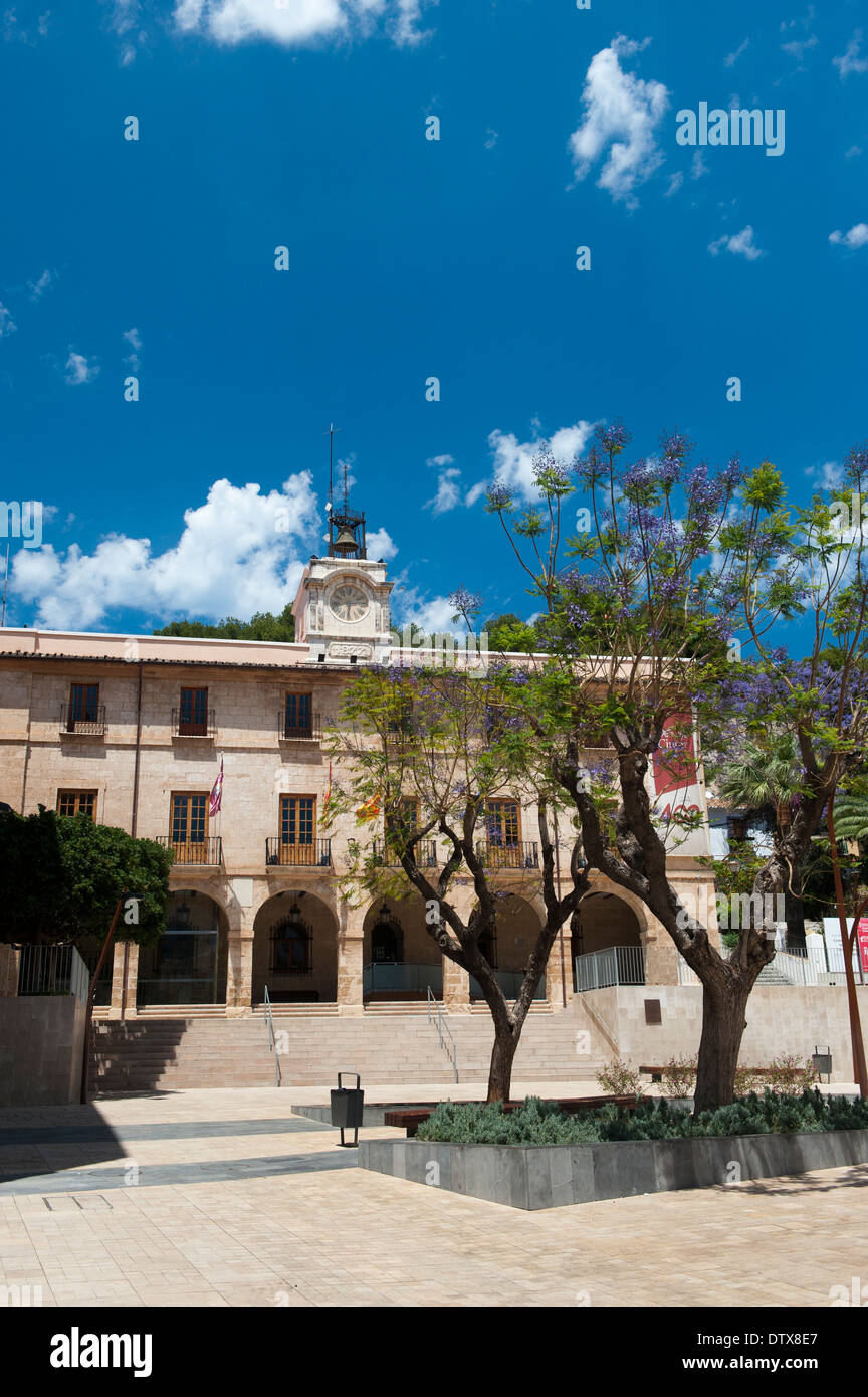 Rathaus von Denia. Costa Brava, Spanien Stockfoto