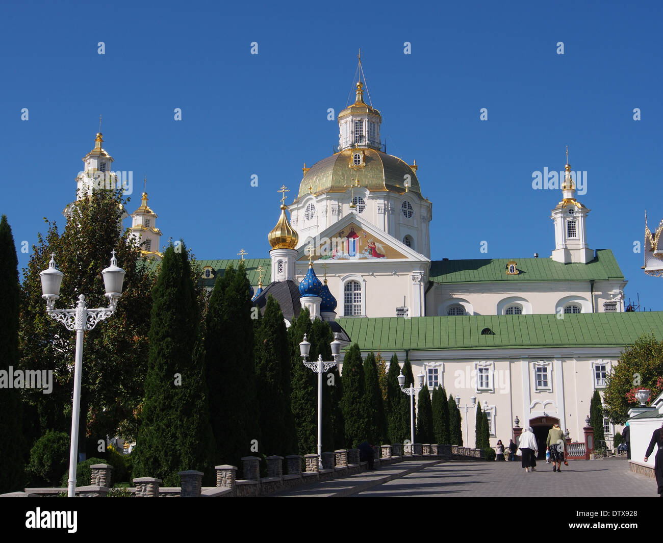 Die Uspenski-Kathedrale am Heilige Dormition Potschajew Lavra in Potschajew, Ternopil Oblast, Ukraine Stockfoto