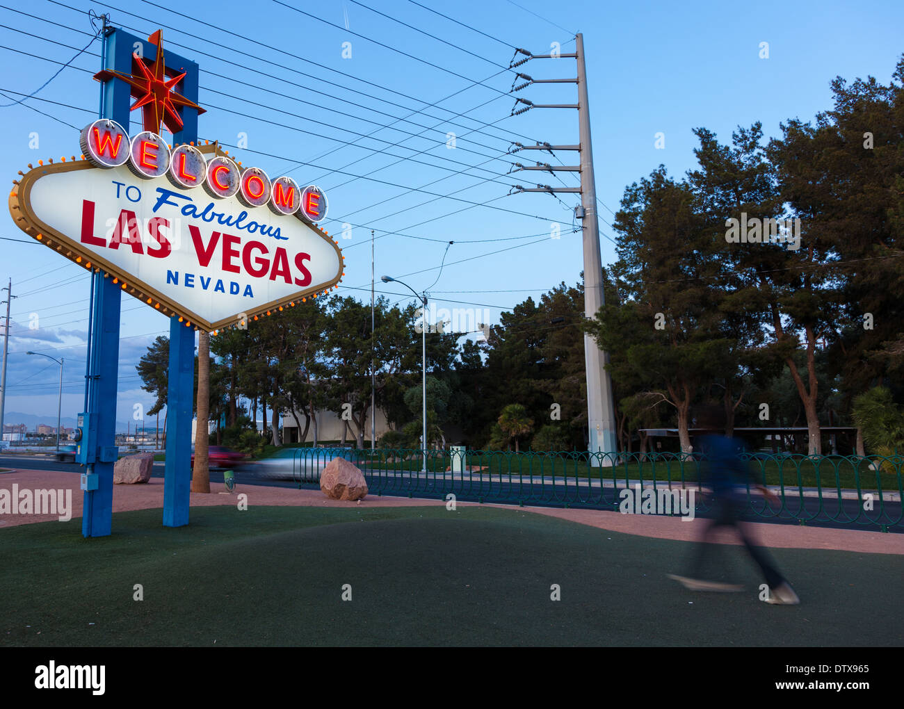 Melden Sie die "Welcome to Fabulous Las Vegas" Stockfoto