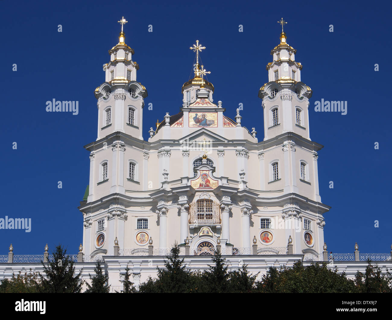 Die Uspenski-Kathedrale am Heilige Dormition Potschajew Lavra in Potschajew, Ternopil Oblast, Ukraine Stockfoto