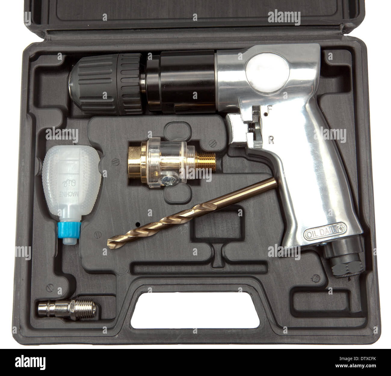 Reversible Luft-Bohrer-Set Stockfoto