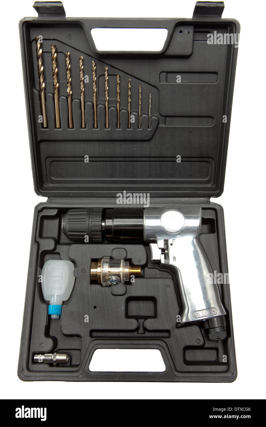 Reversible Luft-Bohrer-Set Stockfoto