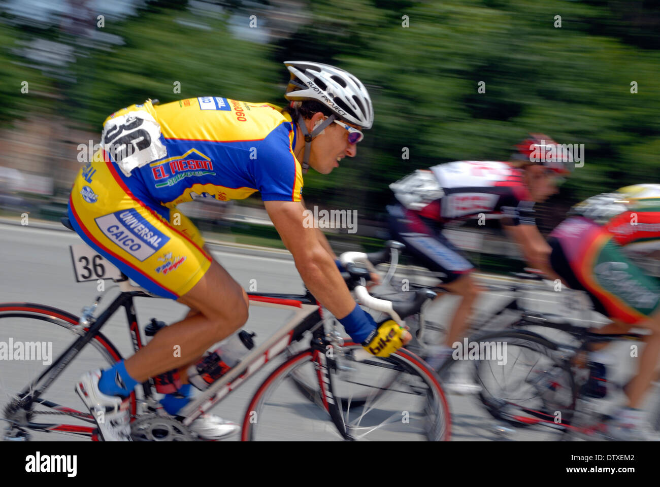 Professionelle Radrennen durch die Straßen von Philadelphia, Pennsylvania, USA. Stockfoto