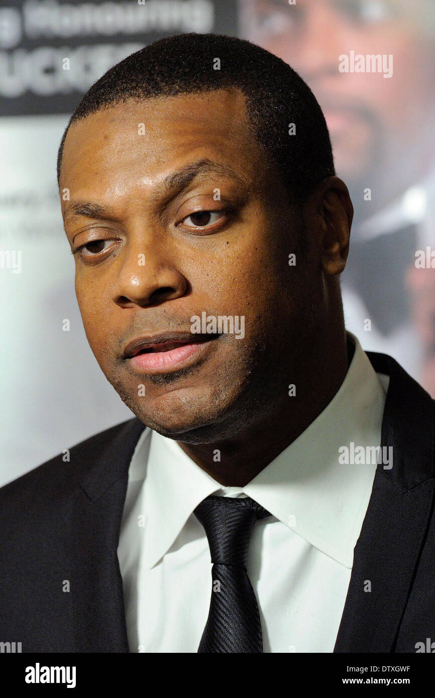 Toronto, Kanada. 24. Februar 2014. Feier des Black History Month präsentiert die CFC ein Abend zu Ehren Chris Tucker am Cineplex Odeon Varsity und VIP-Kinos. Chris Tucker roten Teppich Ankunft. Bildnachweis: EXImages/Alamy Live-Nachrichten Stockfoto