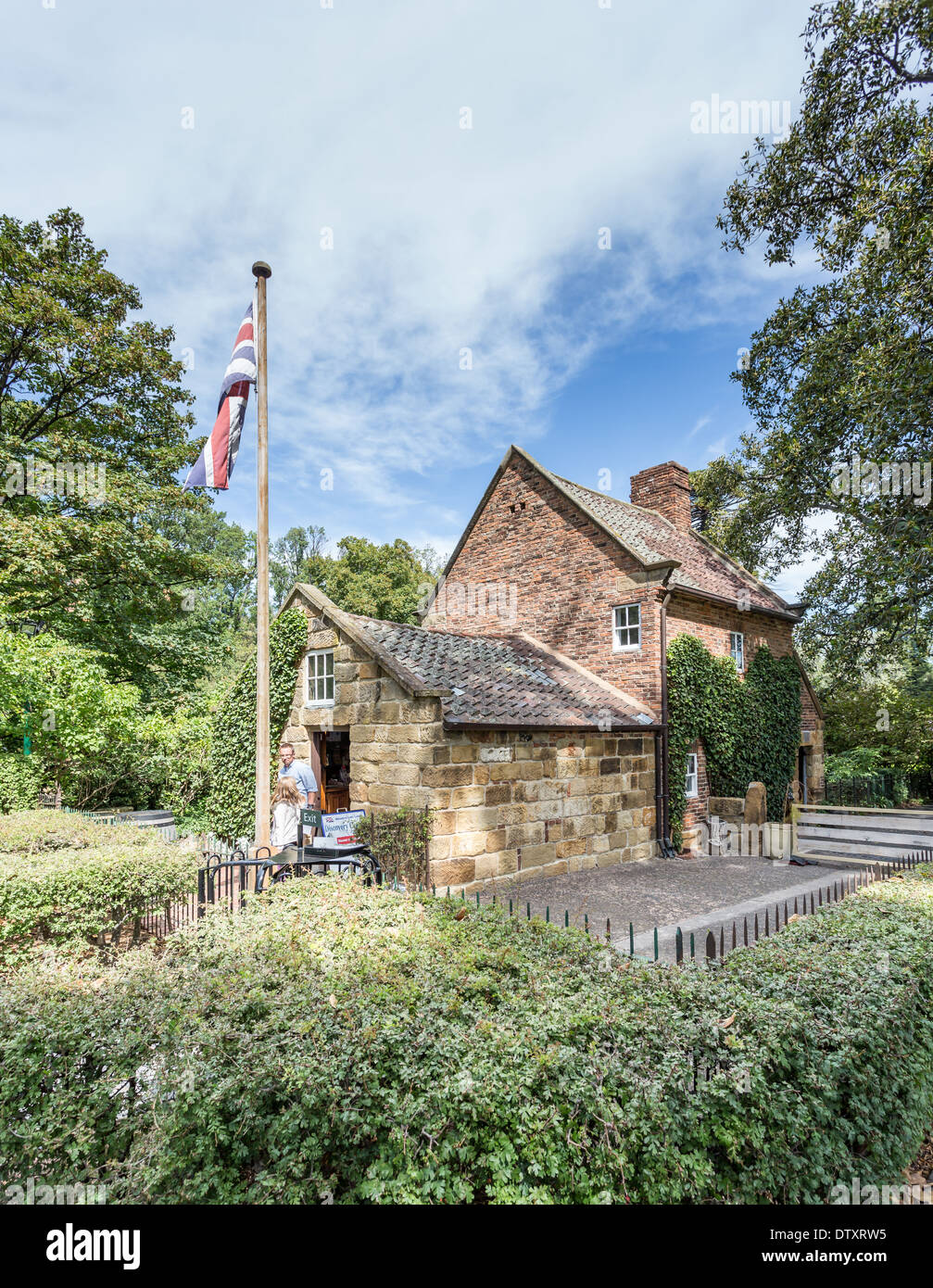 Captain Cook Cottage, eine wichtige touristische Attraktion in Fitzroy Gardens Melbourne Stockfoto