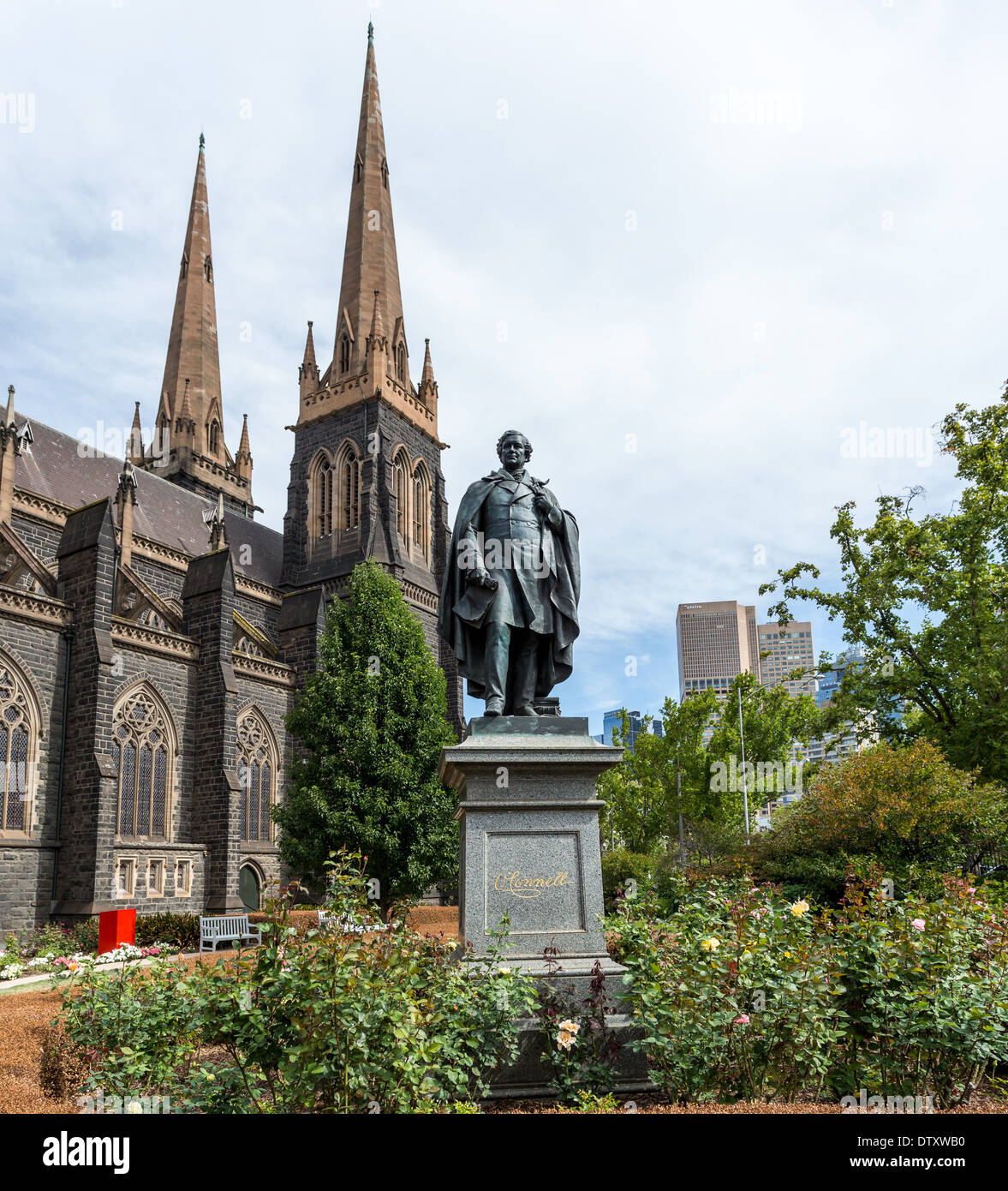 Daniel O'Connell-Statue am St. Patricks Cathedral Melbourne Stockfoto