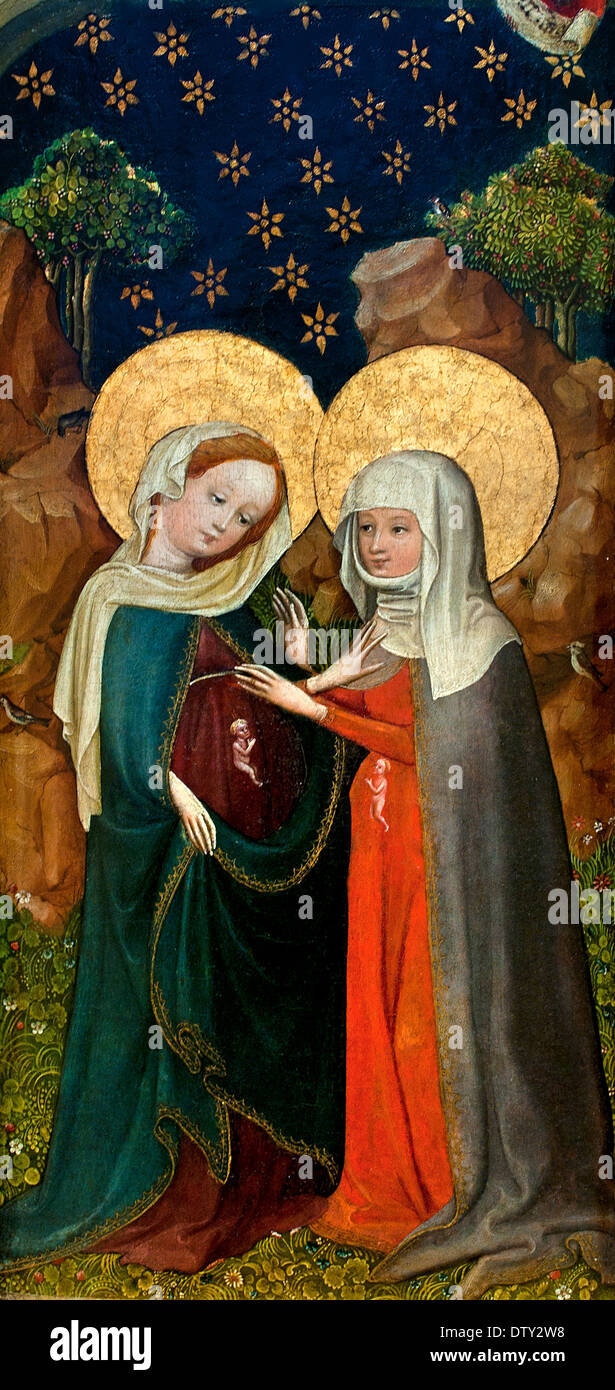 Der Heimsuchung Mariens (John Baptist Geschichte) 1410/20 obere Rheinischer Meister Deutsch Deutschland Stockfoto