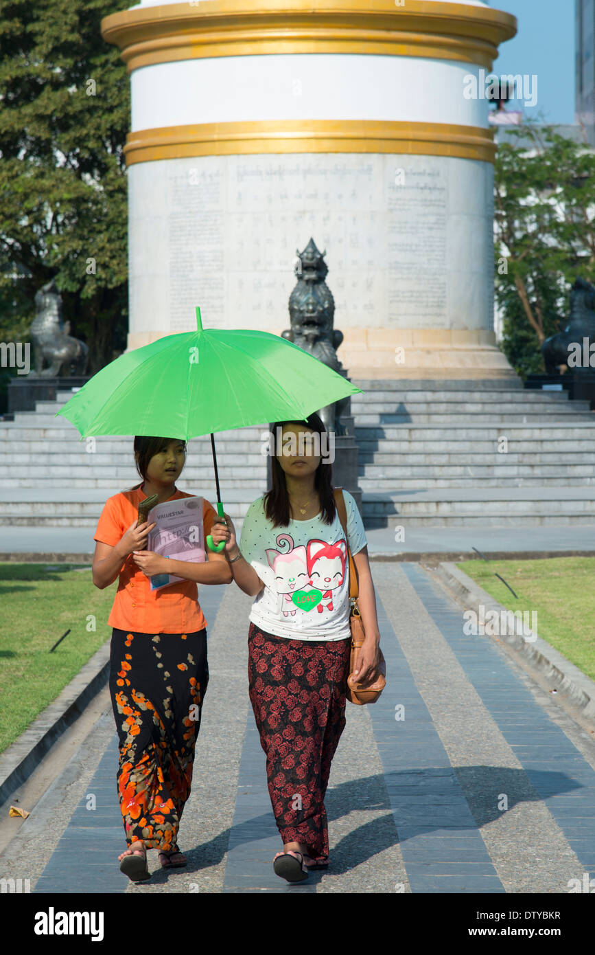Maha Bandoola Gärten. Yangon. Myanmar (Burma). Stockfoto
