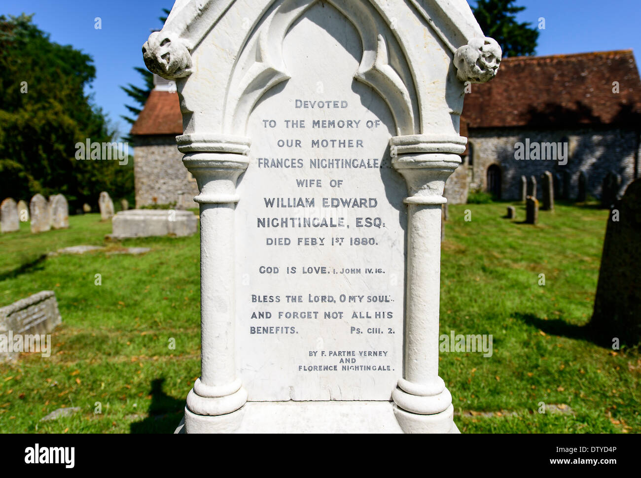 Das Grab von Florence Nightingale und die Nachtigall Familiengrab an St