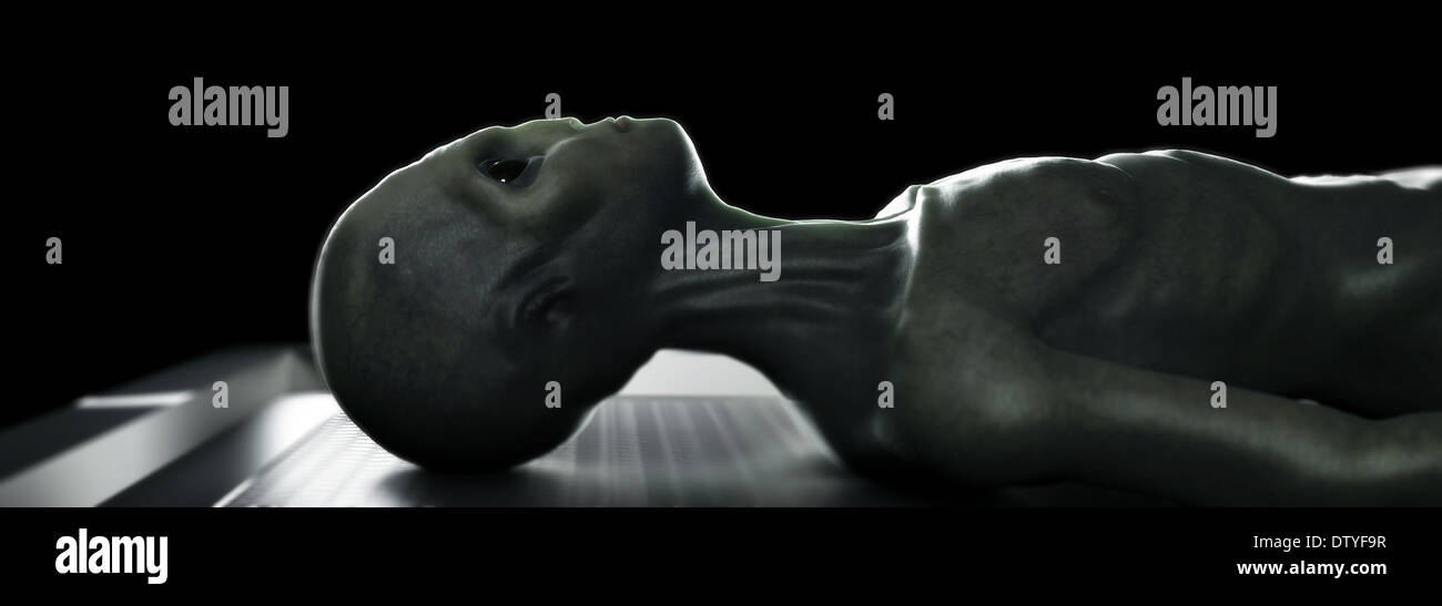 Alien Autopsy Stockfoto