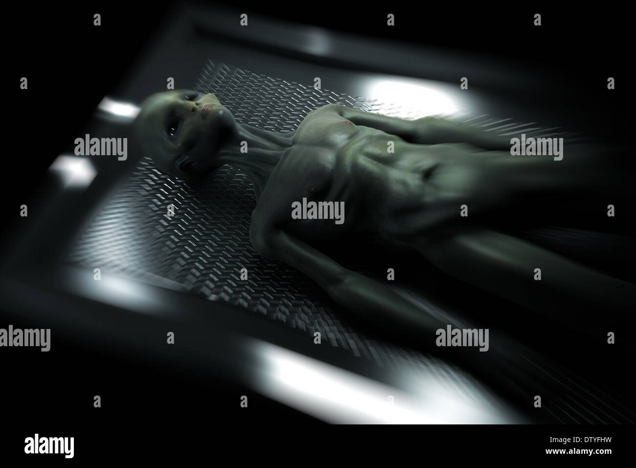 Alien Autopsy Stockfoto