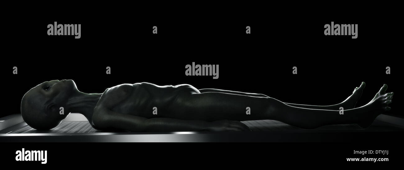 Alien Autopsy Stockfoto
