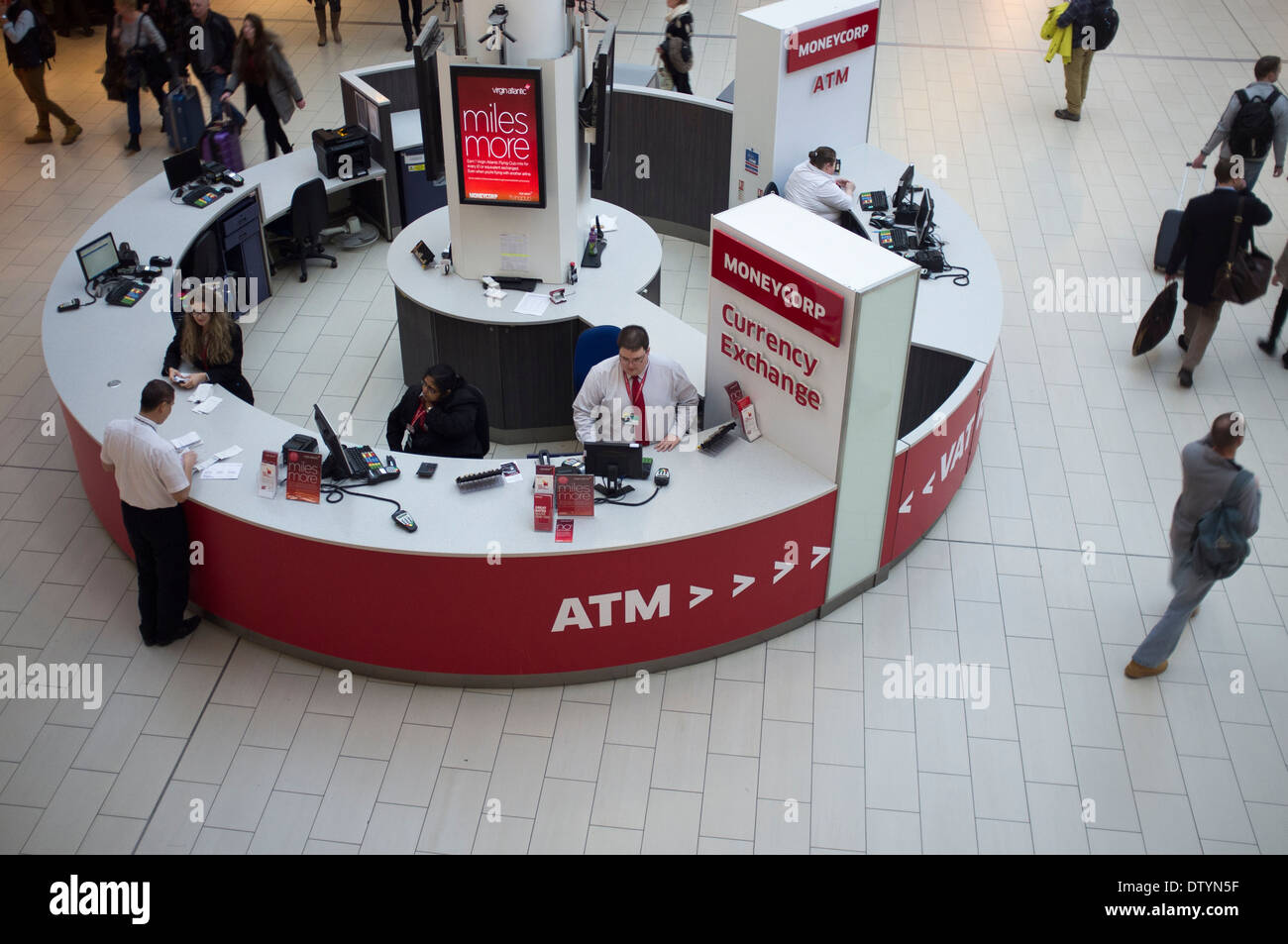 Moneycorp Wechselstube in Gatwick Flughafen Abflug-lounge Stockfoto