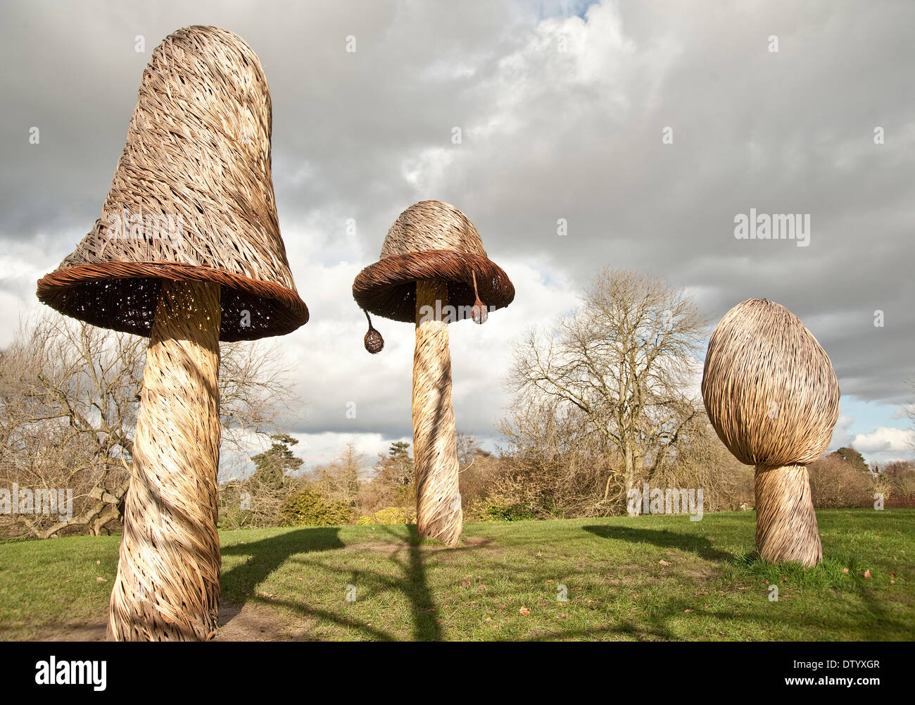 Tom Huber Pilze Skulpturen im Royal Botanic Gardens, Kew Stockfoto