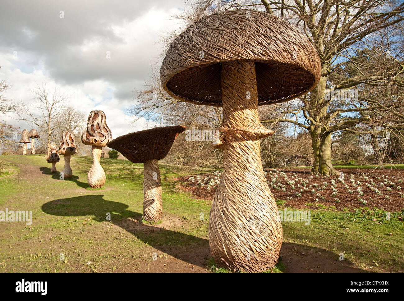 Tom Huber Pilze Skulpturen im Royal Botanic Gardens, Kew Stockfoto
