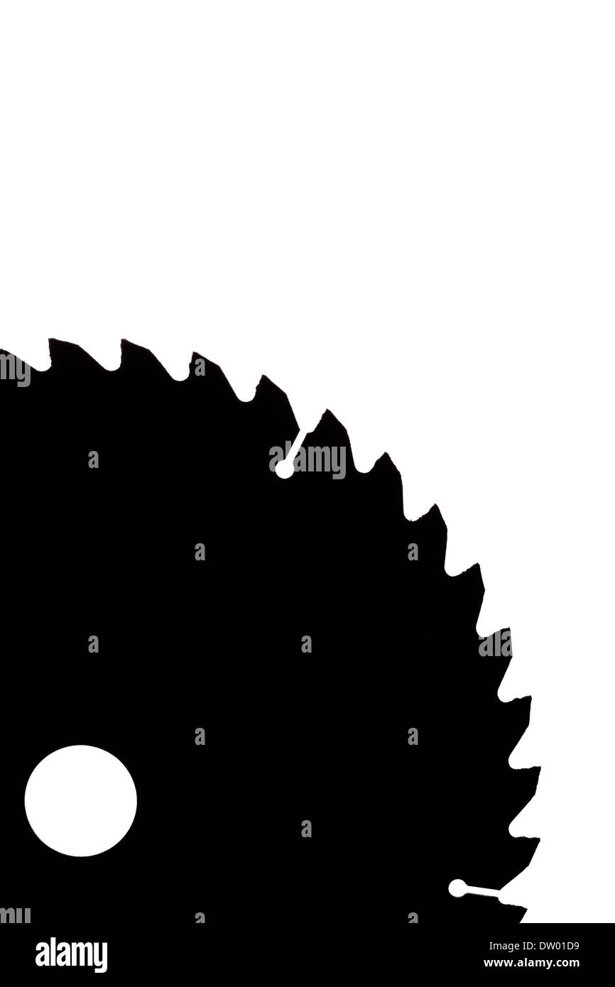 Silhouette der Zähne eine Kreissäge Stockfoto