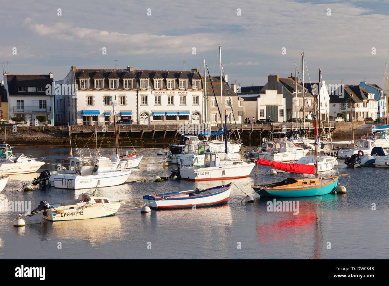 Hafen von Guilvinec, Finistere, Bretagne, Frankreich Stockfoto